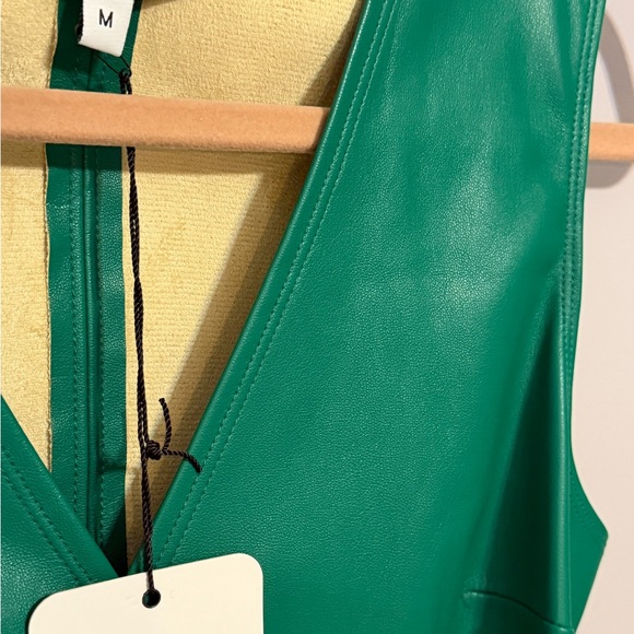 S’Edge Green and Black Vegan Leather Bodysuit size medium - Picture 4 of 5